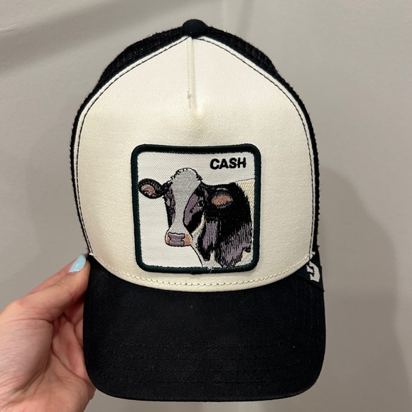 Goorin Bros Black and Cream 'Cash Cow' Trucker Hat - Picture 4 of 7
